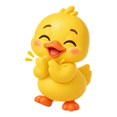 Sunny the duck clapping, impressed