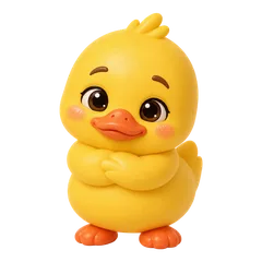 Sunny the duck with a knowing smile